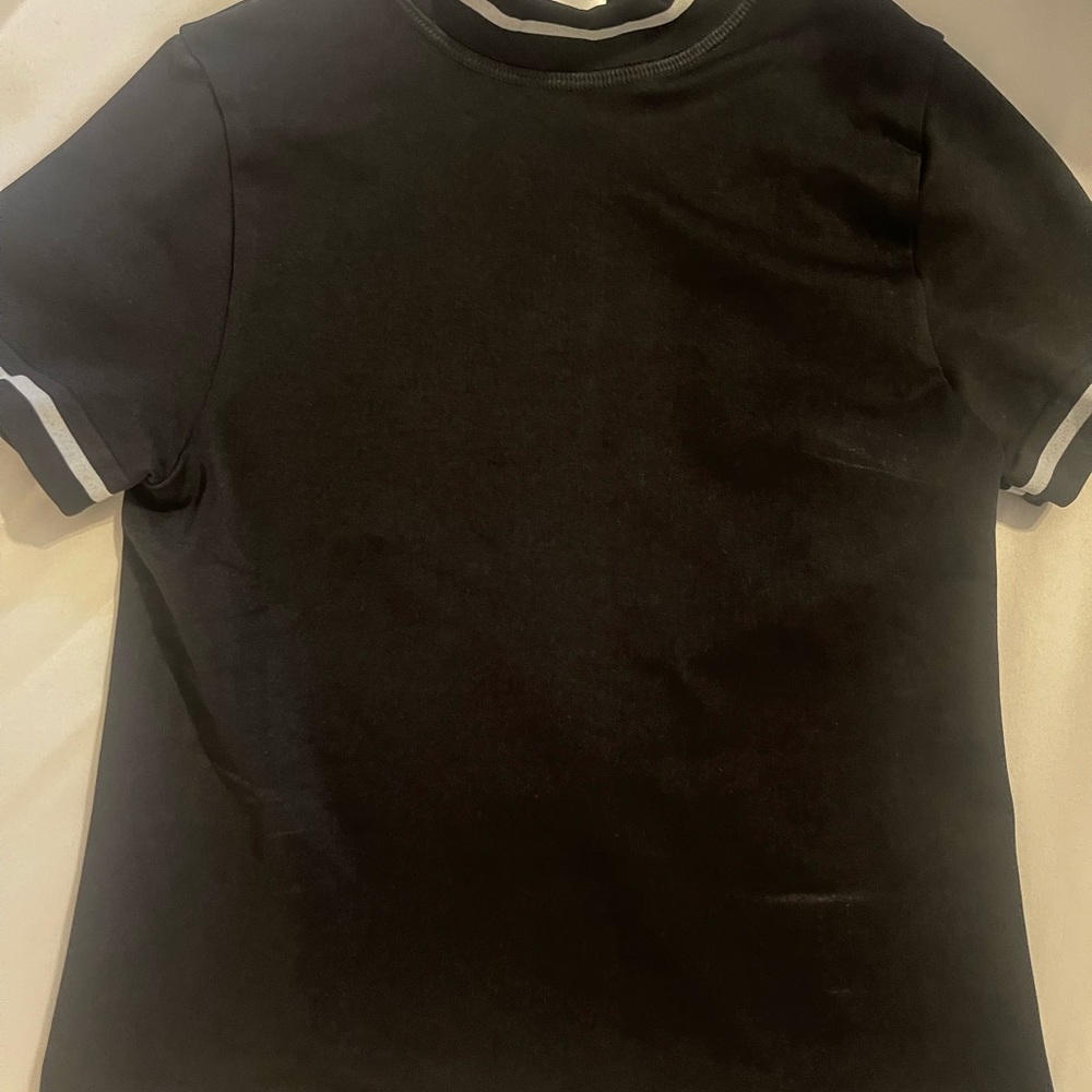 Gymshark Black Short Sleeve Tee with White Accents